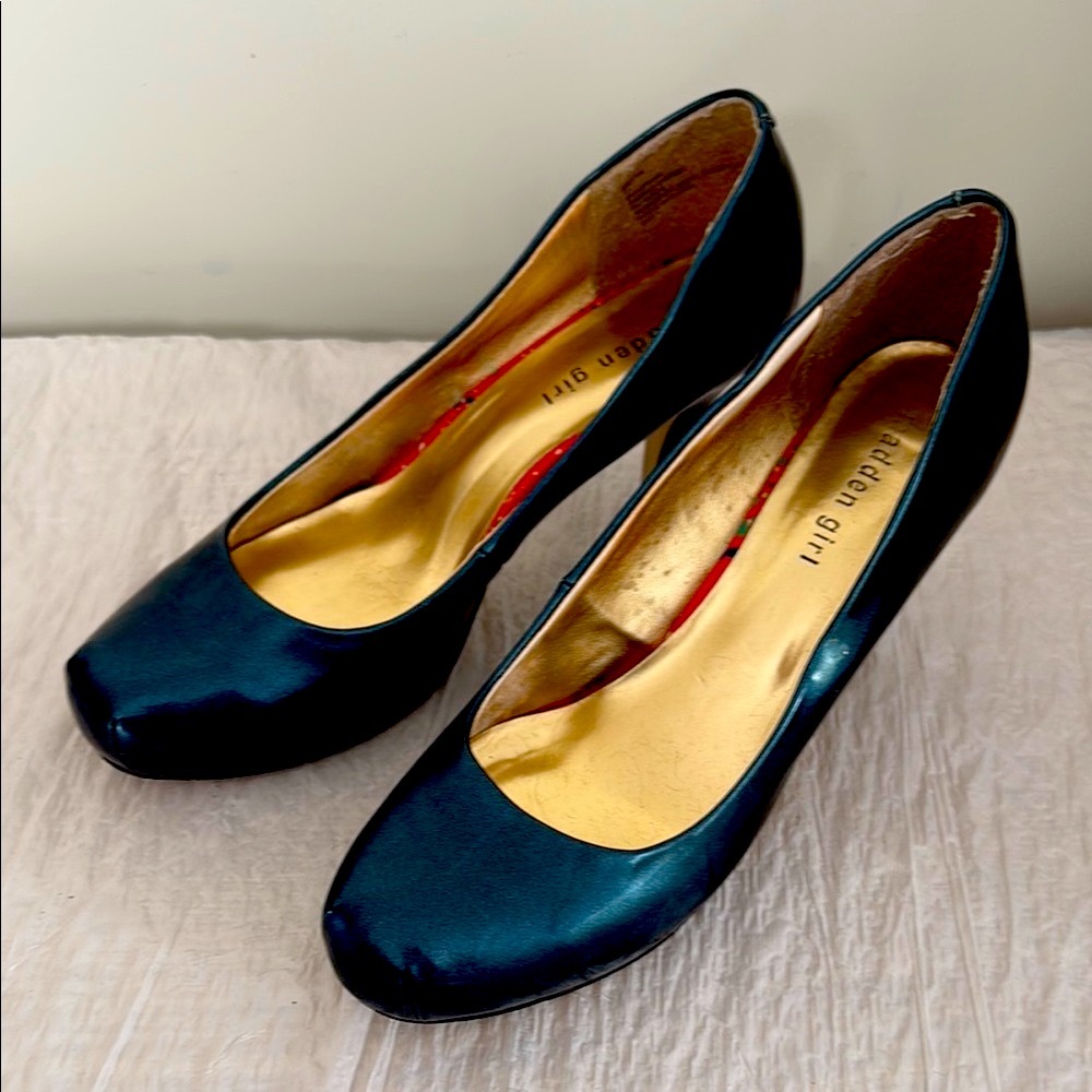 Madden Girl Blue Heels Classic Block Design blue metallic getta 11